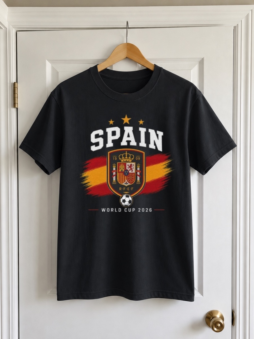 Spain Soccer World Cup 2026 Graphic Tee - Black Size L